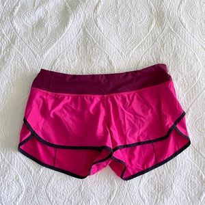 LuluLemon Hot Pink Speed Short